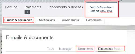 Documents fiscaux